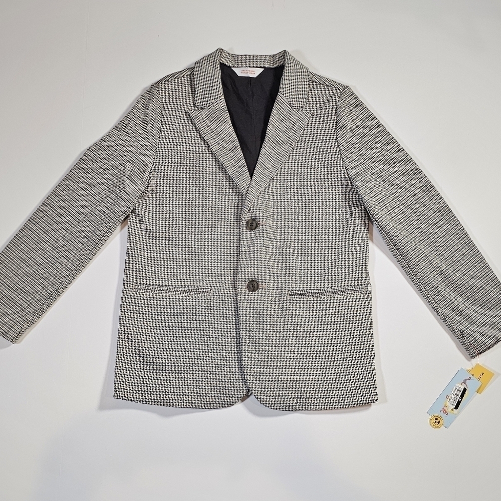 Cat & Jack Boys Houndstooth Knit Suit Jacket Stretch - Picture 13 of 13